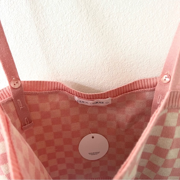 Luca + Grae Pink Checkered Top - Picture 2 of 2